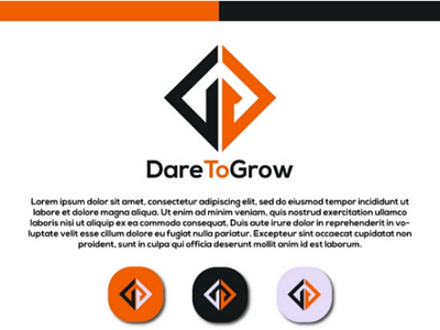 Dare To Grow Logo logo design branding