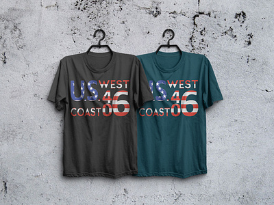 US WEST COAST TSHIRT design