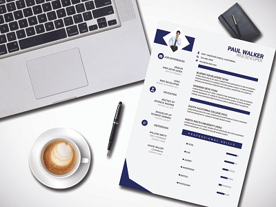 Corporate cv design by Muhtasim Islam Omi