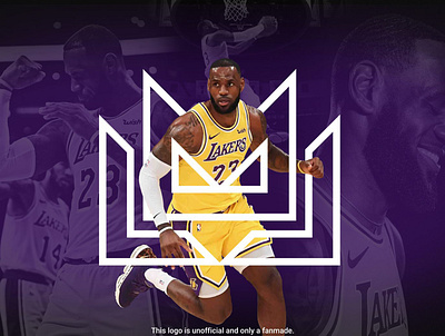 LBJ fan made logo branding champion design flat icon illustrator kingjames lakers lebronjames logo minimal nba