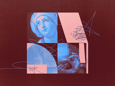 Composition 1 blue collage collage maker collageart crypto digital art foundation foundationapp illustration nft opensea paper art papercut ripped ripped paper rose texture woman
