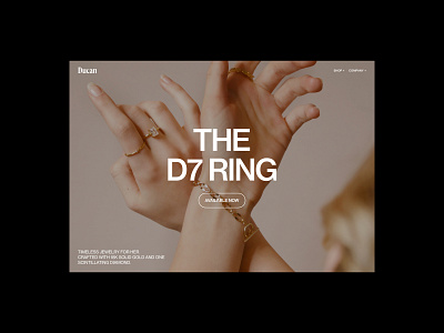 Ducan – Jewelry E-Commerce Website Design black brutal brutalism dark ecommerce helvetica jewel jewelry online projects scandinavian shop store uiinteraction ux web website