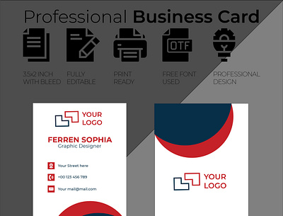 Business Card business card design graphic design illustration professional business card