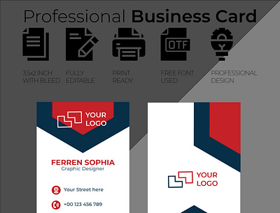 Business Card business card design graphic design illustration professional business card