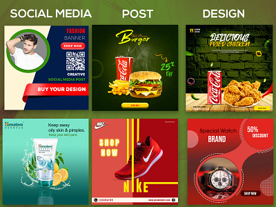 Creative Social Media Design ads design banner design instagram post design logo design modern social media post poster design social media