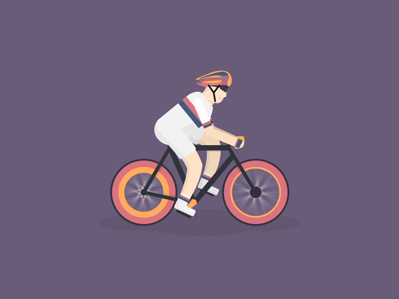 Cyclist animation bicycle cyclist motion