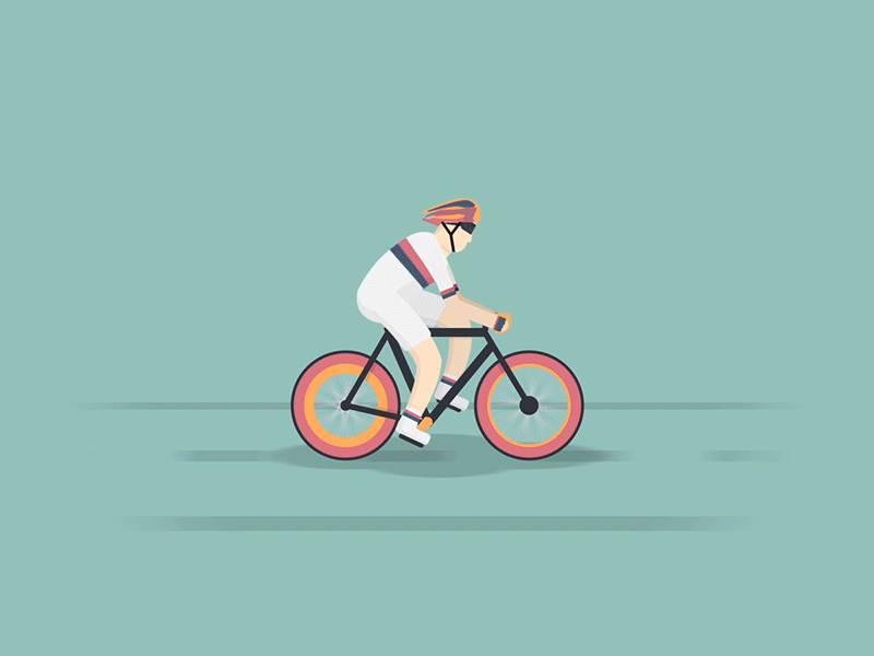 Cyclist 2.0 after effects animation bicycle cyclist illustrator motion motion graphics