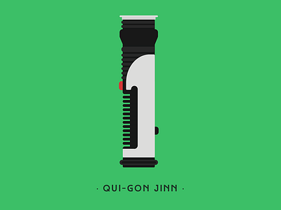 Qui-Gon Jinn animation illustration lightsaber motion star wars