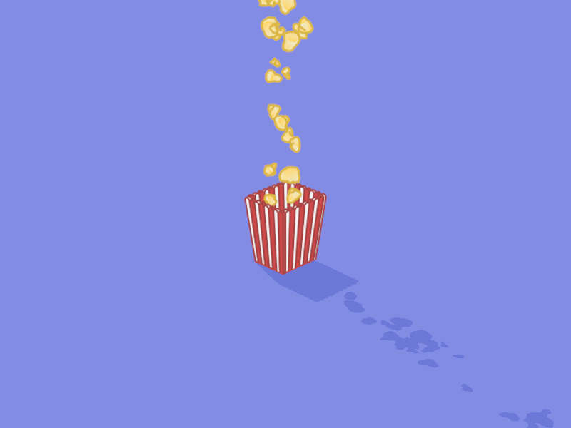 Popcorn 3d c4d motion movies popcorn sketch and toon