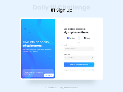 Sign up - Daily UI 001 dailyui dailyui001 dailyuichallenge design sign up signup ui ui design