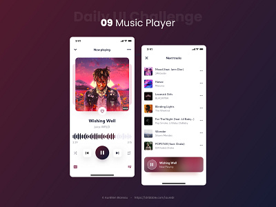 Music Player - Daily UI 009 dailyui dailyui 009 dailyuichallenge design music music app music player ui ui design