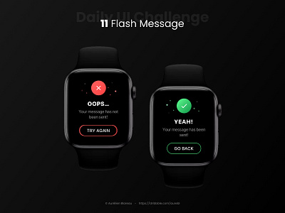 Flash Message - Daily UI 011 daily 100 challenge dailyui dailyui 011 dailyuichallenge design ui ui design watch