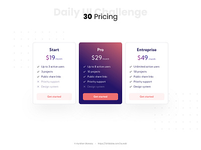 Pricing - Daily UI 030