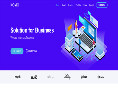 Komo - Template Corporate Business by iwan on Dribbble