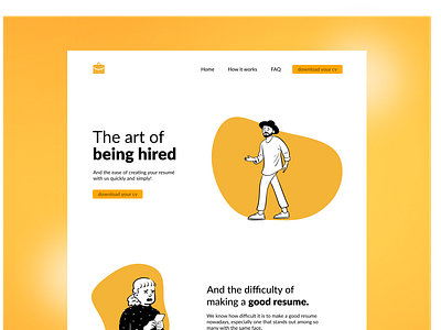 Resume maker landing page (study)