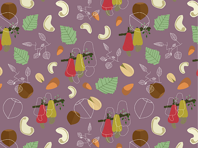 Dry fruits Pattern textile pattern surfacedesign