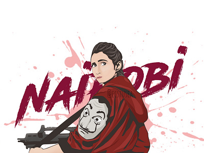 NAIROBI • Le Casa De Papel Illustration • Money Heist