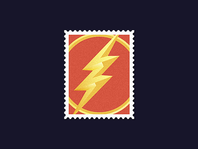 Run Barry Run | Stamp barry dc flash illustration lightning mail stamp superhero the flash