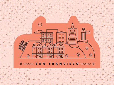 San Francisco CA | Sticker Warm-Up design illustration san francisco sticker
