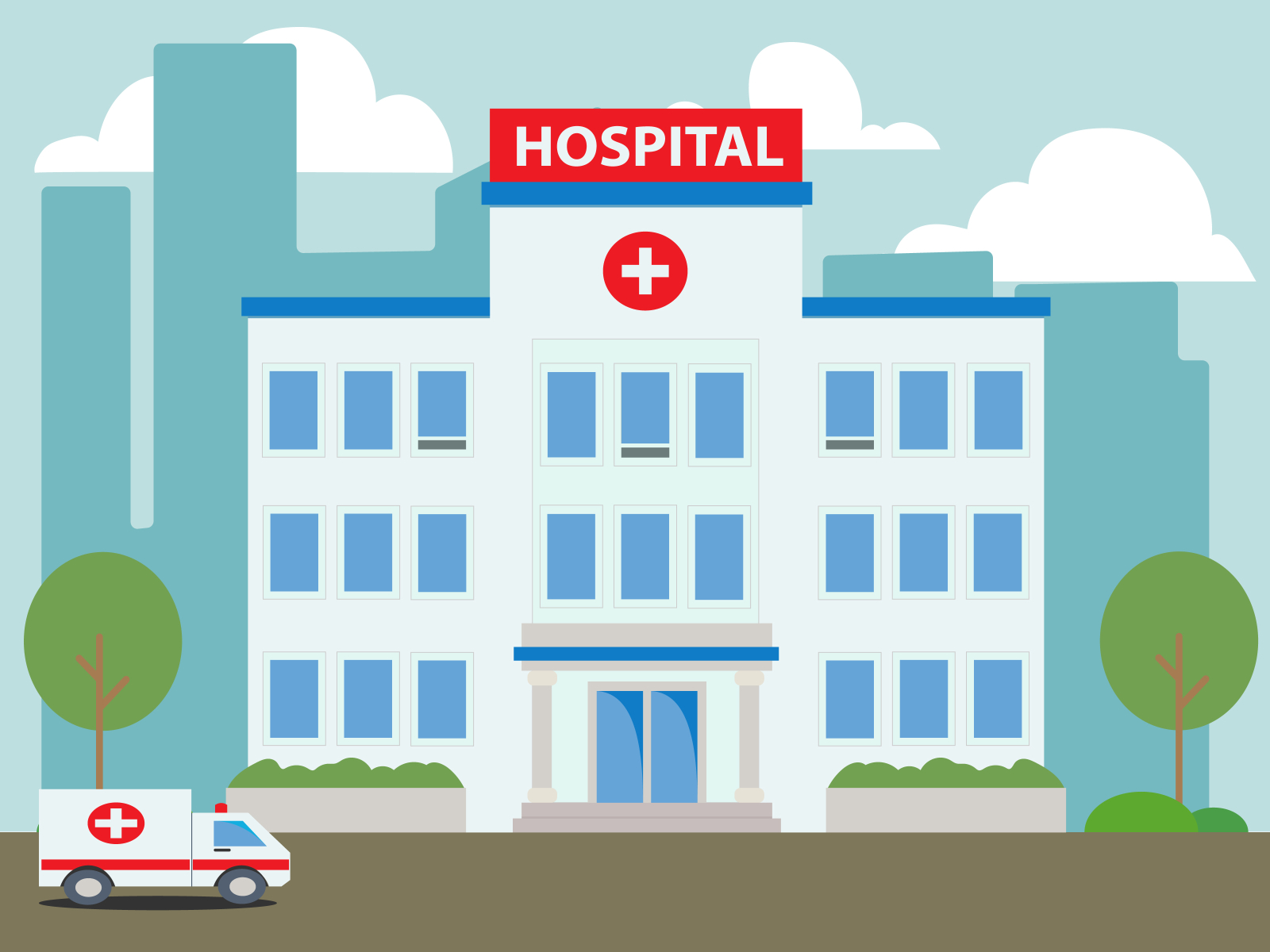 Картинка здания больница на английском языке