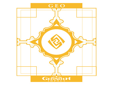 GEO Emblem - Genshin Impact - Flat Illustration