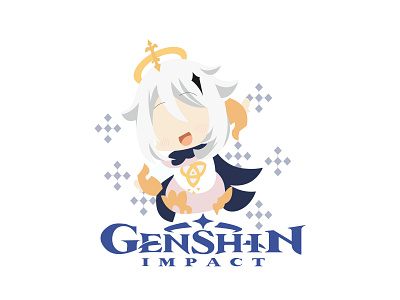 Paimon Genshin Impact - Flat Illustration