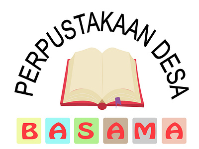 Perpustakaan Desa Basama 2d basama desain logo design design logo flat flat design flat illustration illustration logo simple illustration vector