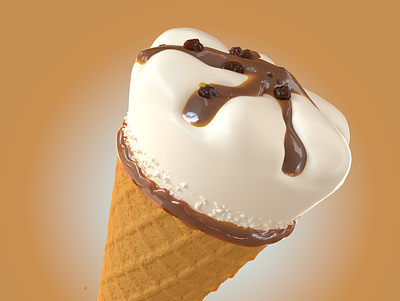 ConeIcecram 3d modeling compositing product animation rendering visualization