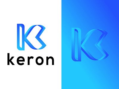 letter k logo 3d