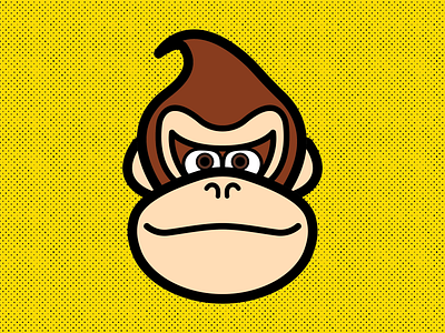 Donkey Kong flat design illustrator nintendo