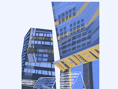Skyscraper architecture buildings design illustration layered skyscraper texture