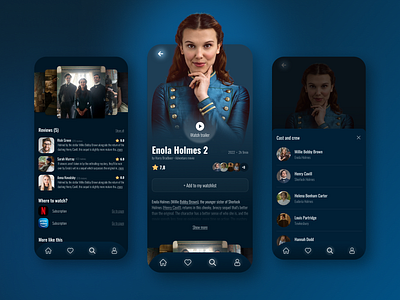 Mobile App for Movies app concept darkmode design figma mobile ui ux