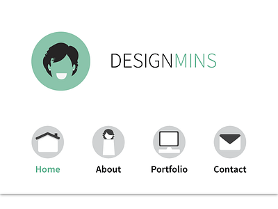 Personal Icons about contact icon design flat design graphic home icon icons portfolio icon self site ui