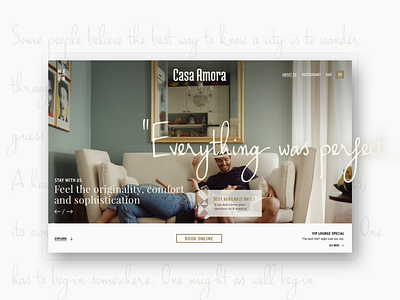 Casa Amora [ website ] concept design hotel ui ux website
