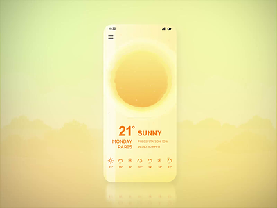 Weather app concept animation colors motion graphics rain snow sun ui ux weather weather app