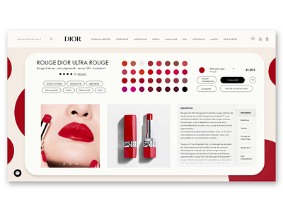 Dior Ultra Rouge (concept) adobe xd animation beauty concept design dior graphic design illustration lipstick motion graphics red rouge ui ultradior ux
