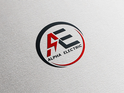 Alpha Electric store logo design