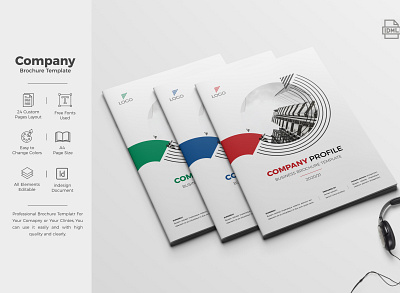 Company Profile 24 Pages a4 paper brochure design brochure template business catalog design company profile corporate indesign portfolio print ready