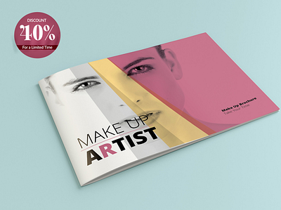 Makeup Brochure Template a5 brochure design brochure template catalog catalog design indesign landscape magazine make up makeup makeup artist portfolio print ready