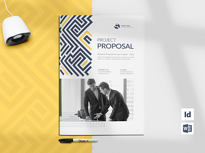 Modern Project Proposal, Word Template 16 pages a4 paper booklet brochure design brochure template business business plan catalog design company profile corporate docx graphic design modern print ready professional profile project proposal report word word proposal