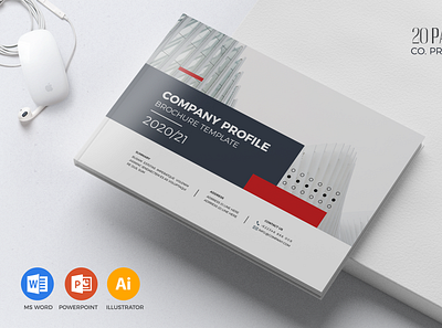 Company Profile A5, Docx & PPT Template 20 Pages a5 ai annual brochure brochure design brochure template business company corporate docx graphic design horizontal illustrator landscape powerpoint ppt presentation professional profile word