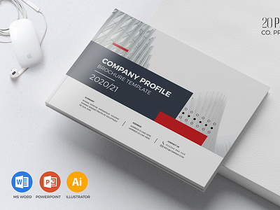 Company Profile A5, Docx & PPT Template 20 Pages