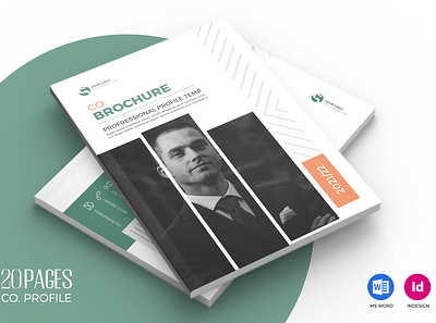 Docx Brochure Template, 20 Pages a4 paper agency booklet branding brochure design brochure template business company corporate cover docx graphic design indesign portofolio powerpoint pr presentation print ready profile word