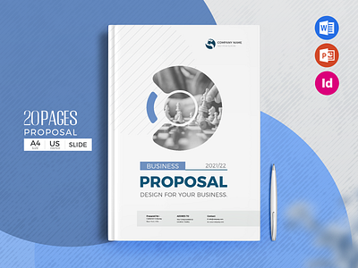 Business Proposal, PowerPoint & Word 20 Pages a4 paper booklet brochure design brochure template business corporate design doc docx docx proposal letter powerpoint presentation print ready proposal proposal template proposal word template template us word
