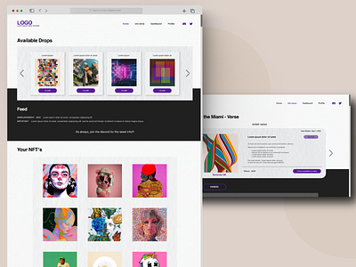 NFT website adobexd landing page minimal website desing nft ui uiux user experience user interface webdesign website design