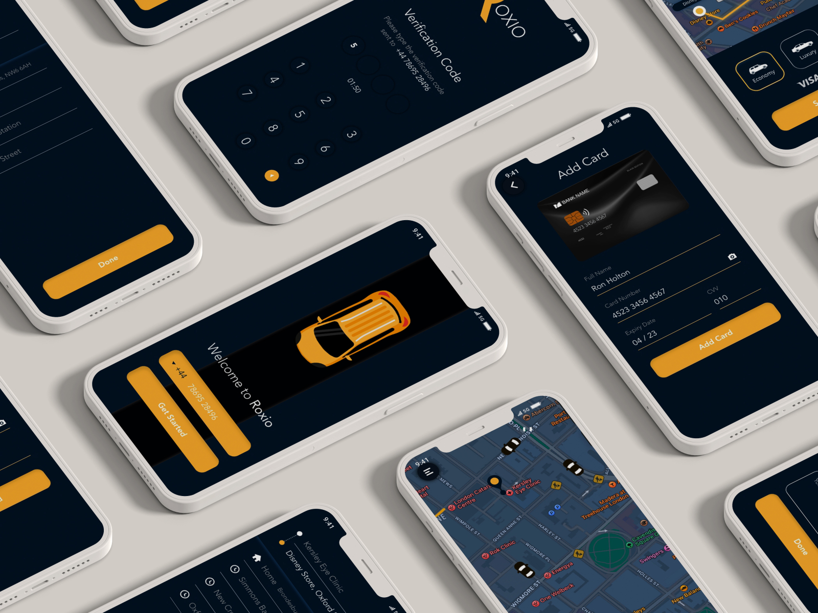 Roxio - Taxi App UI Design by Tanisha Jain on Dribbble