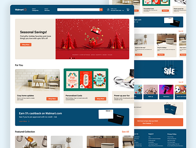 Walmart Redesign adobexd app design branding design figma graphic design logo rebranding redesign ui uiux user centric design user experience userinterface web redesign website design