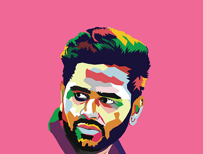 Wpap art abstract art cartoon character popart