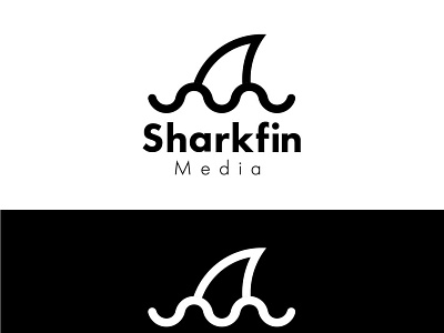 Sharkfin Media branding logo logo design