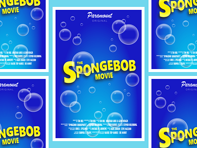 Spongebob Movie Poster design graphic design illustration movie poster typography ui ui design